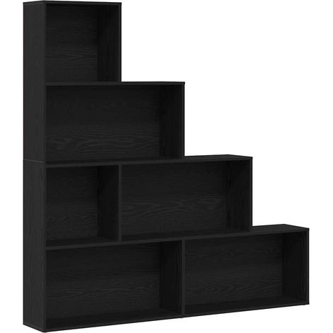 Maison Exclusive - Bücherregal Schwarz Eichen-Optik 155 x 24 x 16
