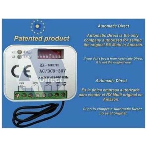 Récepteur radio multifréquence 433-868 MHz – Compatible FAAC, BFT, Nice, Sommer – 70 mètres de portée – Codes roulants et fixes (1/5)