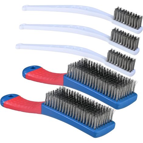 Lot De 5 Brosse Metallique Acier Inoxydable Brosse Barbecue pour Nettoyer Les Grilles De Barbecue, Les Outils en Métal, Les Pièces Automobiles Et Les Perles De Rocaille Bodhi (1/5)
