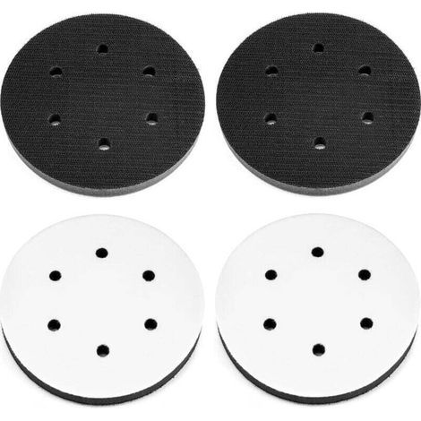 4PCS 125mm Tampon de Ponçage Souple, Tampon Interface en Éponge pour Disques de Ponçage (6 Trous) (1/4)