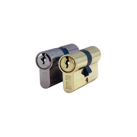 Cilindro europeo niquelado 90mm Serie C IFAM - 40+50 - Tornillo 5x40 - 14460