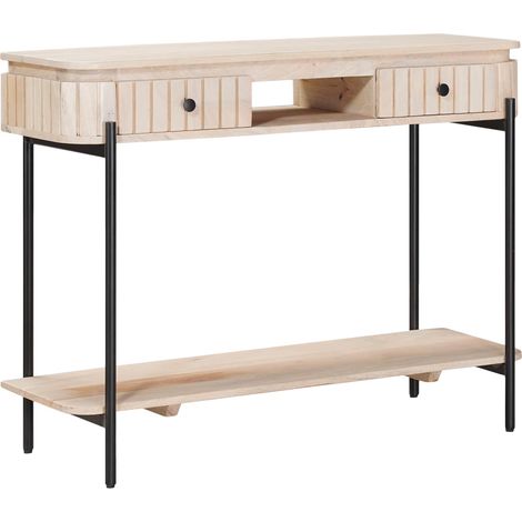 Mesa auxiliar hecha a mano Blanco 100 x 30 x 76 cm vidaXL