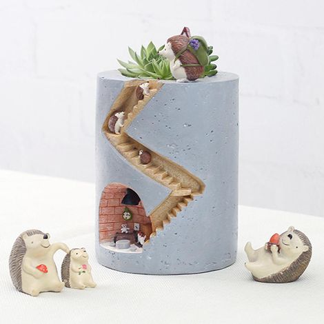 Maceta de resina – Maceta decorativa con forma de conejo para suculentas – Selva de cerámica minimalista moderna (1/5)