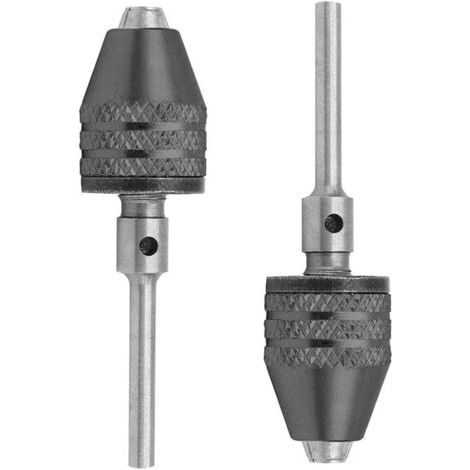 2PCS Mini Mandrin de Perçage sans Clé 3mm Mini Mandrin à 3 Mâchoires Adaptateur de Conversion Mandrin Autoserrant Capacity 0.3 à 3.4mm pour Ponceuse Électrique (1/5)