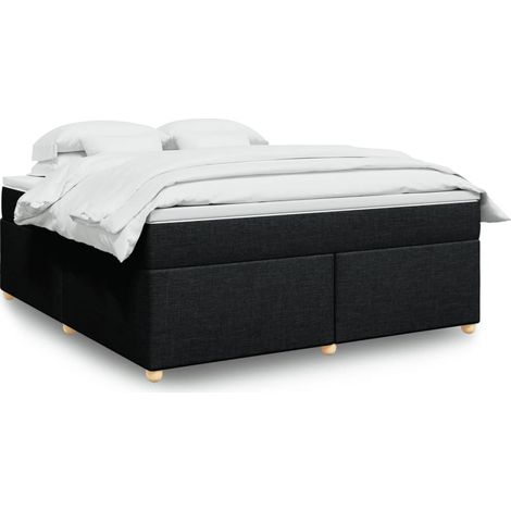 Boxspringbett mit Matratze Schwarz 180x200 cm Stoff vidaXL (1/5)
