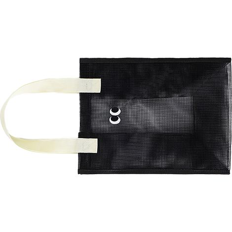Panier de douche en filet portable à suspendre, sac de douche à séchage rapide pour salle de bain, voyage, trousse de toilette, maquillage, plage, noir (1/5)
