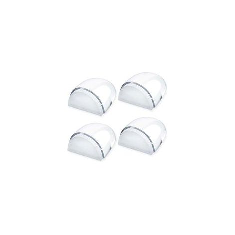 Topes para puertas, [Juego de 4] Topes y protectores transparentes para puertas, topes adhesivos para suelos y parquet, protectores para puertas y paredes.