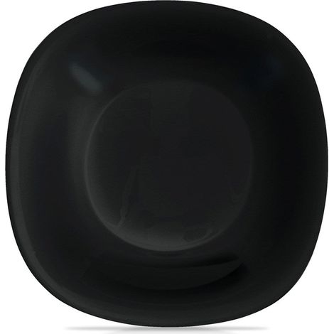 Assiette creuse en verre noir luna 215 cm 650 ml