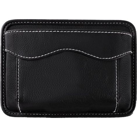 Organizer per la tasca laterale del sedile auto, mini borsa portaoggetti per auto, borsa porta cellulare (nera) (1/5)