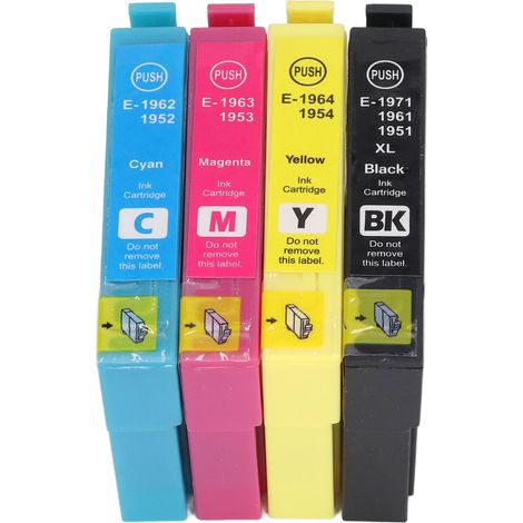 4-Farben-Tintenpatronen (Schwarz, Cyan, Magenta, Gelb), kompatible Tintenpatrone für Expression-Drucker, Ersatzpackung (1/5)