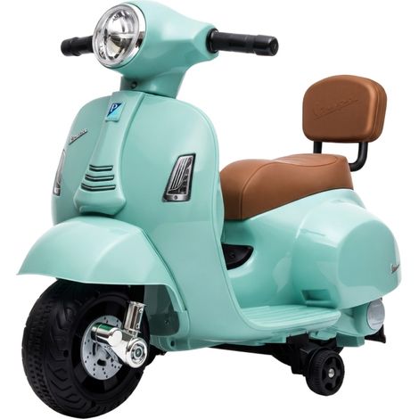 Conduite Facile à Pédale : Moto Électrique Enfant Mini Vespa GTS, Batterie Lithium 7,2V, Roulettes et Klaxon (1/5)