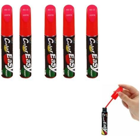 5 pieces Anti Scratch Pencil, Car Paint Pen, Car Touch Up Paint, Red Scratches Paint Repair, Auto Scratch Repair Pen, Car Touch Up Pen, For Motorcycles, Cars (1/5)