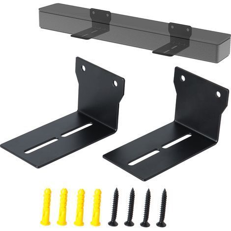 Support mural universel pour barre de son, support de barre de son sur TV, peut supporter un poids de 30 kg et est compatible avec la plupart des supports de haut-parleurs de bar pour l'installation (1/5)