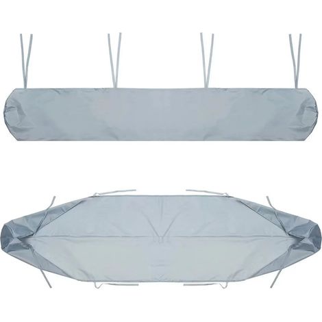 (Gris clair, 4,5 m) Housse de protection imperméable pour store enrouleur de cour extérieure (1/2)