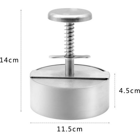 Presse à burger en acier inoxydable 304 Moule à pâté pour presse à burger-111.54.5cm, 1pc (1/4)