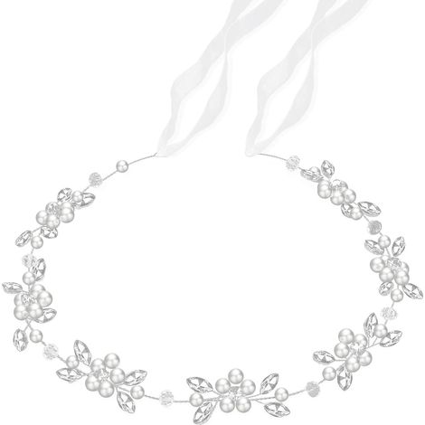 Tocados para damitas de honor, accesorios para el cabello de damitas de honor, diademas plateadas para bodas, accesorios para el cabello de princesa con perlas y cristales.