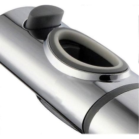 Barre De Douche Réglable - Support Coulissant Pour Barres Ovales - ABS Chromé - Installation Sans Outil - 1 Pièce (1/3)