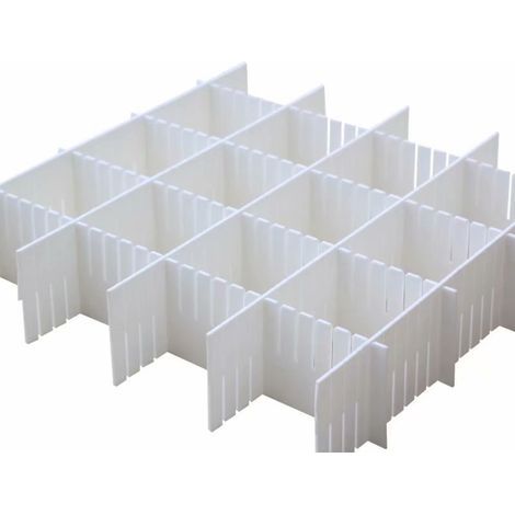 Juego de 10 separadores de cajones ajustables, 42 x 9 cm (1/5)