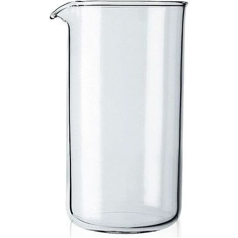 Replacement cup for coffee press, glass – transparent (capacity: three cups, 0.35 l, 12 oz)