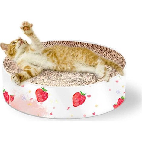 Ovale Katzenkratzbäume, Kratzbretter aus recycelter Wellpappe, Katzenlounge (1/5)