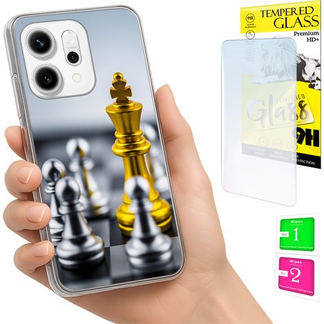 Custodia per Oppo Reno 14F / 14 FS 5G, cover fotografica, cover posteriore + vetro 9H (1/5)