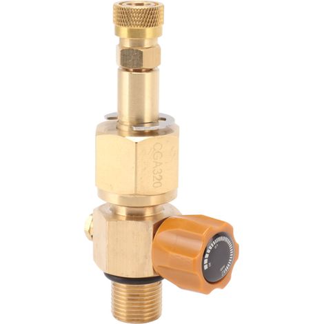 Pressostat haute pression en laiton 5000 psi M18x1,5 avec connecteur femelle plaqué or 8 mm pour bouteille gonflable de CO2 (1/5)
