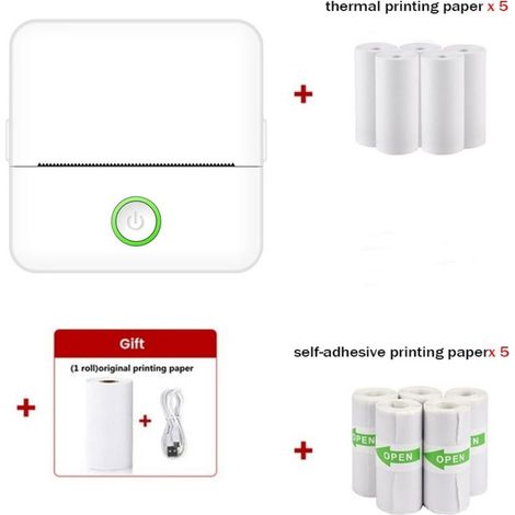 Imprimante thermique portable sans encre - Mini machine à étiquettes autonome, compacte et légère (1/5)