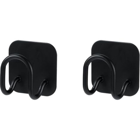 Support Pour Couvercle De Casserole - En Acier Inoxydable - Fixation Murale Sans Perçage - Noir - Lot De 2 (1/5)
