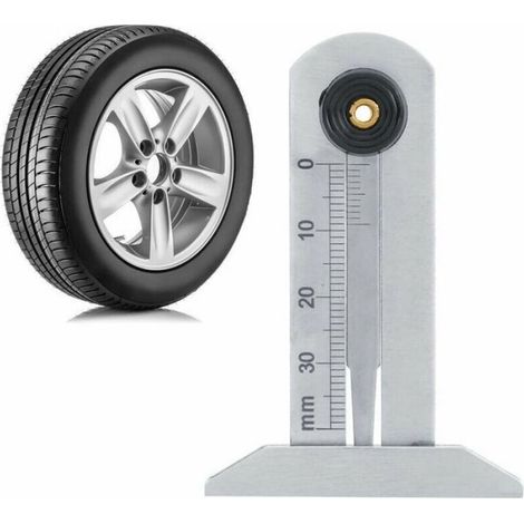 Jauge De Profondeur Pneu - Acier Inoxydable - Plage 0 À 30 Mm - Pour Voiture Et Moto - 1 Pièce (1/5)
