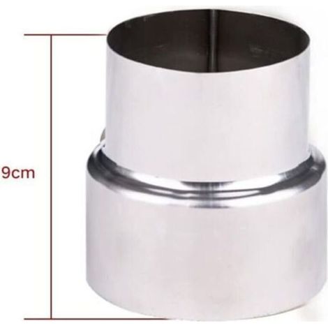 Réducteur de tuyau de fumée en acier inoxydable – Adaptateur cheminée Ø 90-80mm – Connexion fluide pour systèmes de cheminée (1/4)