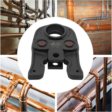 Mâchoires TH40 - Pince à sertir - Contour TH - Diamètre du tube : 4 cm - Pince à sertir professionnelle - Outil de sertissage pour tuyaux en aluminium et plastique, tuyaux PEX, tubes PB (1/5)