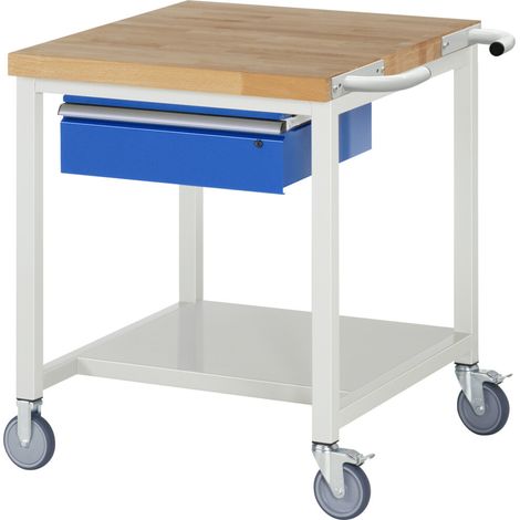 Rau Fahrbare Werkbank 8001, B750xT900xH880mm, Ablageboden-MT, 1x Schublade-TA (1/5)