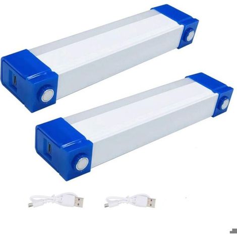 Lampe torche LED rechargeable, lampe de camping USB portable avec crochet, lampe de secours LED rechargeable, lot de 2, 3 vitesses (1/5)