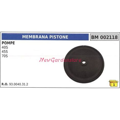 Membrana pistone UNIVERSALE pompa Bertolini 40S 45S 70S 002118