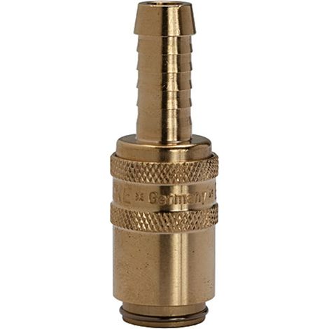 Riegler Temperierkupplung DN 6, Zapfen 9 mm, Absperrventil, Tülle gerade (1/2)