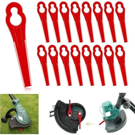 Lames en Plastique de Rechange - Florabest Coupe Bordure LIDL FRTA 20 A1 - Rouge - 100 Pcs - 127MM (1/4)