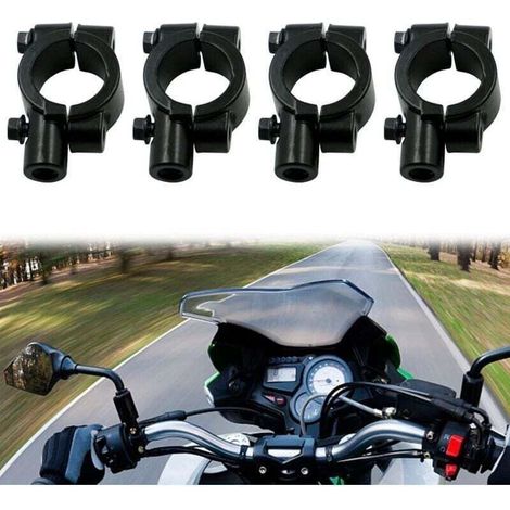 Support pour rétroviseur moto universel – Fixation pince pour guidon 10 mm ou 22 mm, aluminium anodisé, livré à l’unité (1/4)