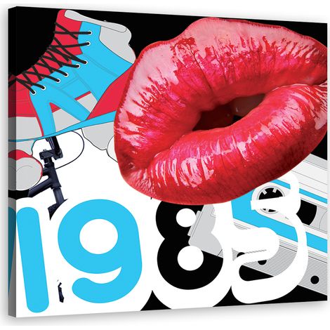 Tableau sur toile Rouge à lèvres Pop Art 30x30 (1/5)