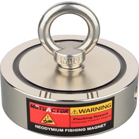 Aimant en néodyme, puissance de levage de 350 kg, attraction double face, D94mm (1/5)