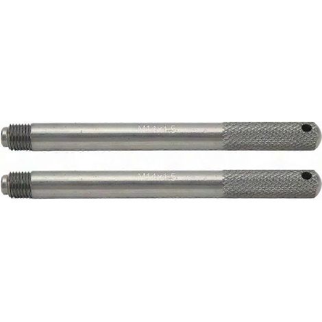 Jeu de 2 broches d'alignement de roue M14 x 1,5, outil de guidage pour pneu de voiture, tige de fixation de jante, accessoire de réparation automobile. (1/5)