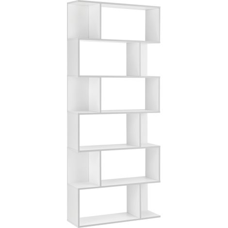Bücherregal Borrby 192x80x24 cm Weiß en.casa