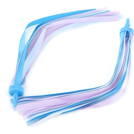 2 rubans décoratifs en tissu coloré à pompons pour guidon de trottinette ou de vélo (garçons et filles) (1/5)