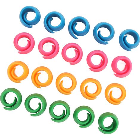 Lot de 20 clips en silicone antidérapants pour la fixation des bobines de fil à coudre, disponibles en 4 couleurs. (1/5)