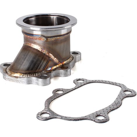 Automotive aftermarket parts 2.5-inch 63mm turbocharger 5-hole flange base with gasket for T25/T28 (1/5)