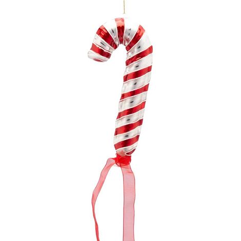 Decorazione palloncino Candy  in vetro di H.18 cm per il natale -Verde (1/2)