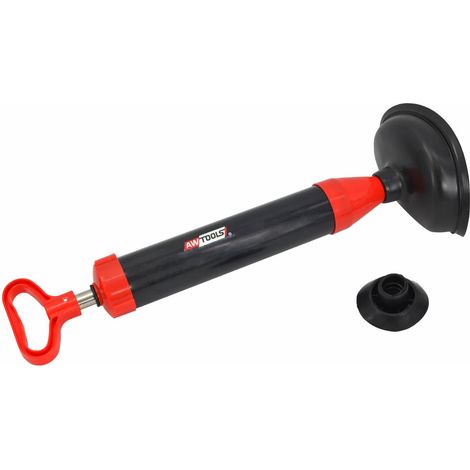 Pistón para Desatascar Alcantarillado AWTOOLS, modelo AW20700, herramienta manual para desatascar tuberías sin químicos, incluye 2 ventosas de goma intercambiables (1/2)