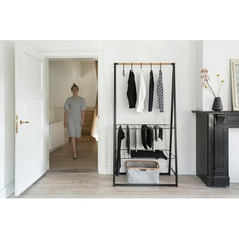 Perchero brabantia modelo moderno negro acero bambú (1/5)
