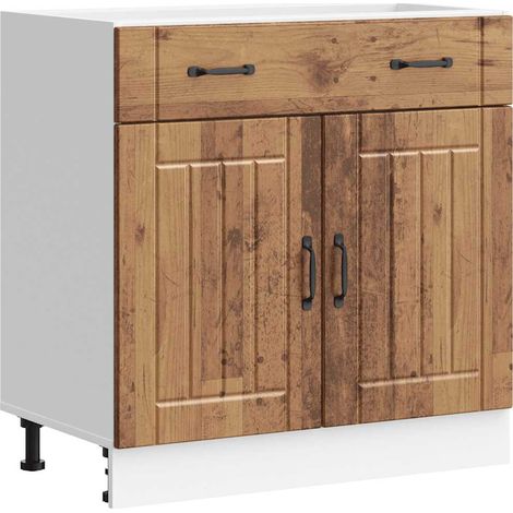 Maison Exclusive - Mueble bajo de cocina Lucca madera vieja