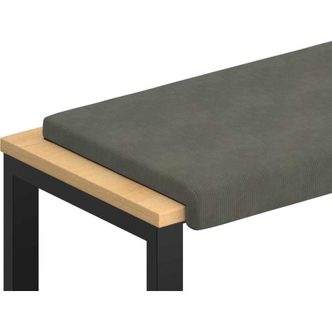 Maison Exclusive - Cuscino per panchina corduroy Grigio Chiaro Profondità 35 cm (1/5)