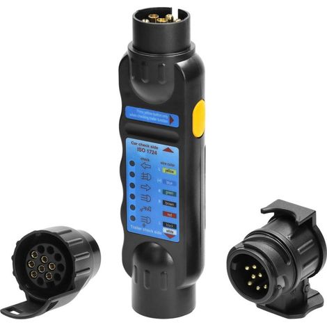 ORNO AE-13231 KIT DE TESTEUR POUR PRISE REMORQUE STANDARD 13/7 BROCHES 12 24V AUSSI POUR CAMPER VAN ET PORTE VELO